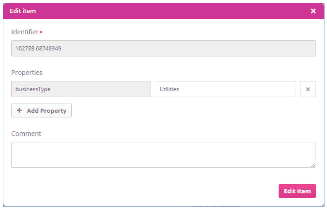 Edit a data list