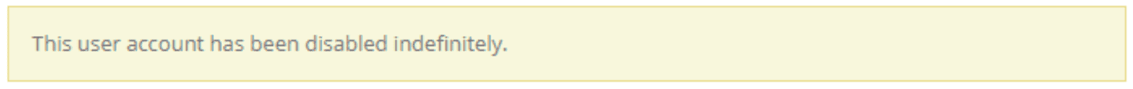 Disabled user