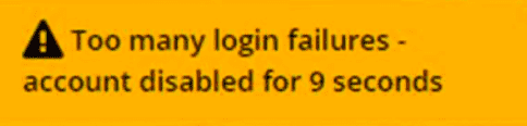 Temporarily locked account
